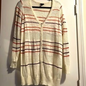 Torrid striped tunic length sweater